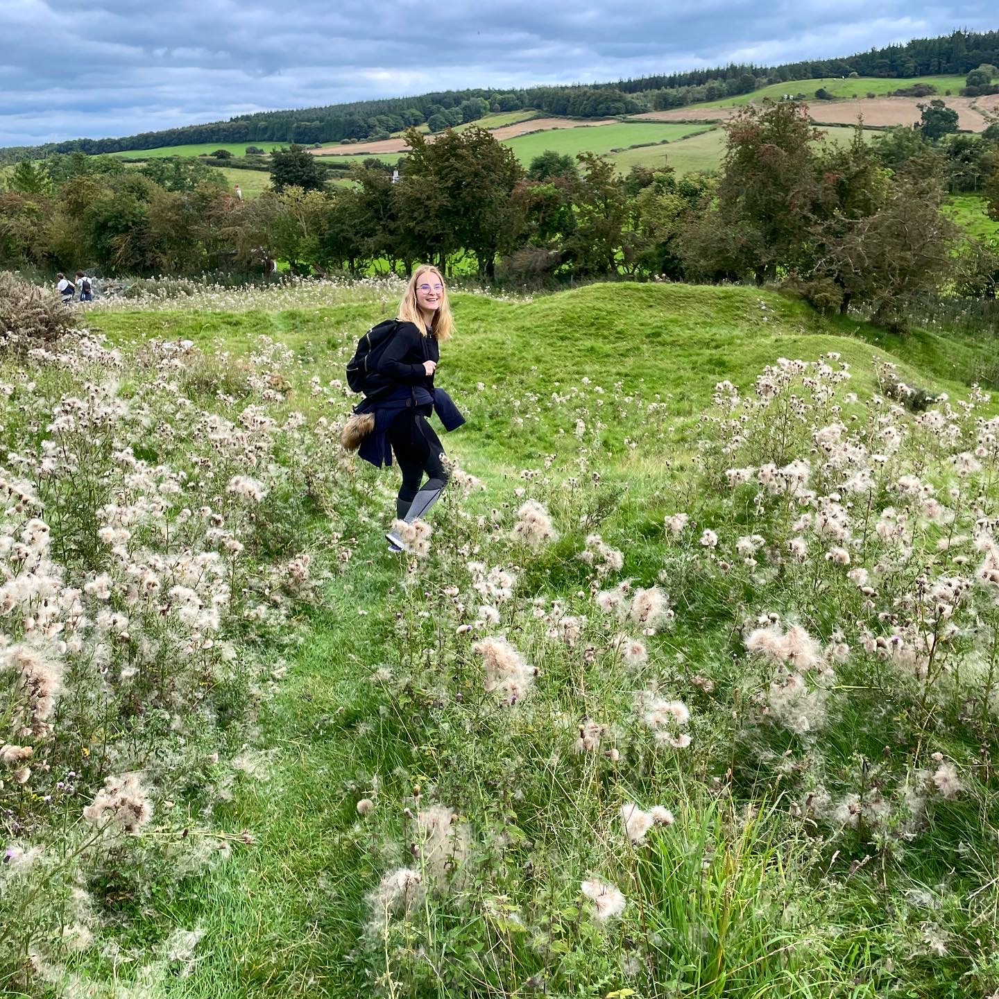 Clem in thistle